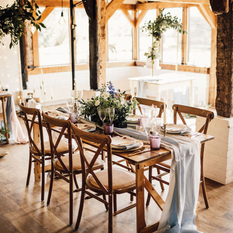 Barn wedding tablescape